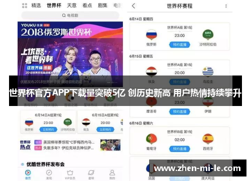 世界杯官方APP下载量突破5亿 创历史新高 用户热情持续攀升 世界杯官方APP下载量突破5亿 创历史新高 用户热情持续攀升